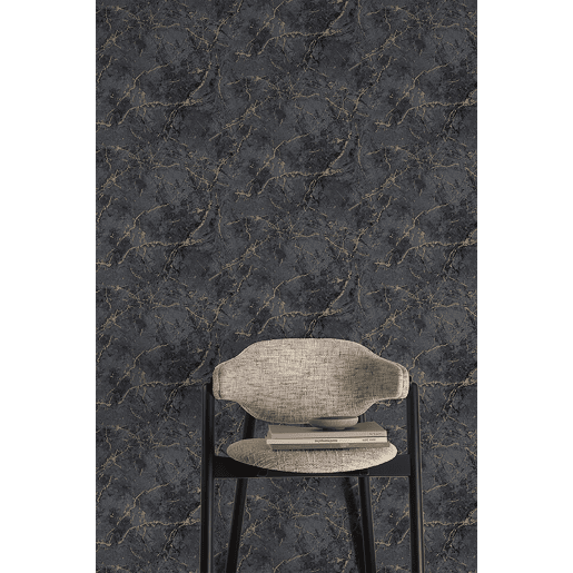 Papel de parede vinílico BLOOM 0,53x10 metros preto