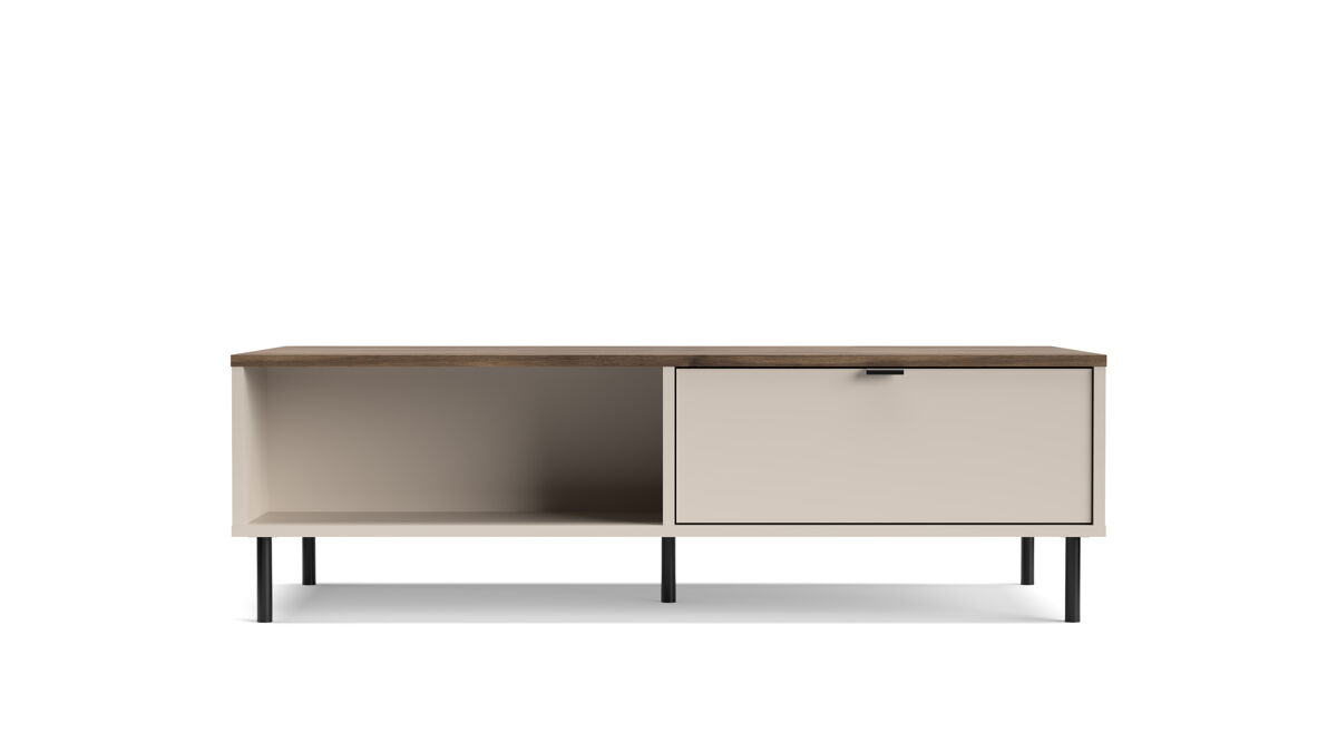 Mesa de centro fija cashmere y roble MIRAGE