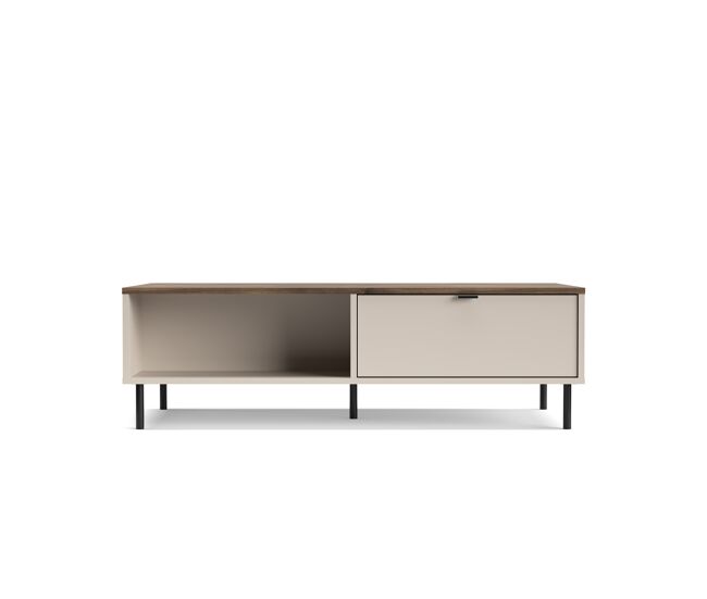 Mesa de centro fija cashmere y roble MIRAGE