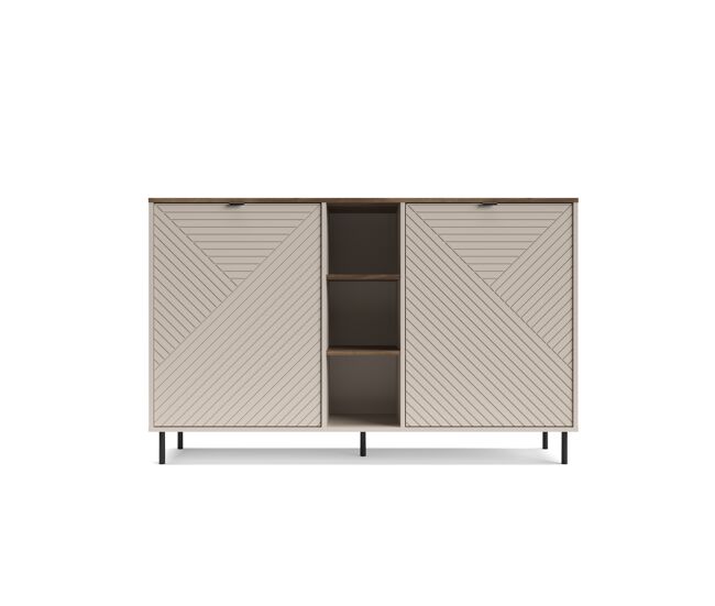 Aparador bajo cashmere y roble mirage 153cm