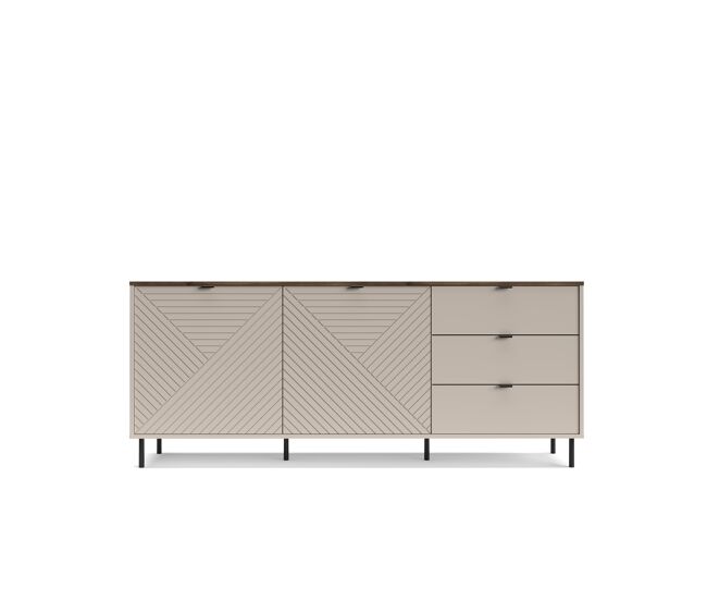 Aparador bajo 2 puertas cashmere y roble mirage 183cm