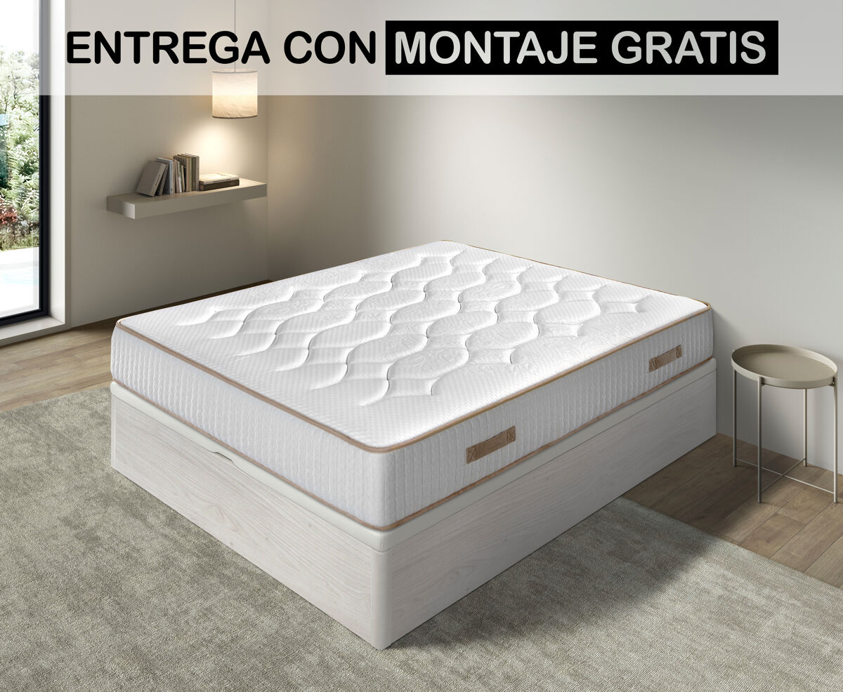 Pack SHERPA 28 150x190cm ensacado y canapé glaciar SOMNALIS