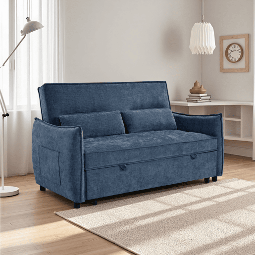 Sofá cama MIKADO 2 lugares cor azul