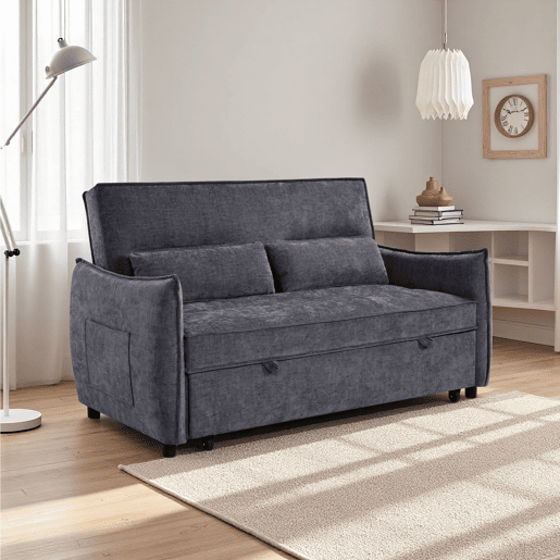 Sofá cama MIKADO 2 lugares cor azul Sofá cama MIKADO 2 lugares cor azul