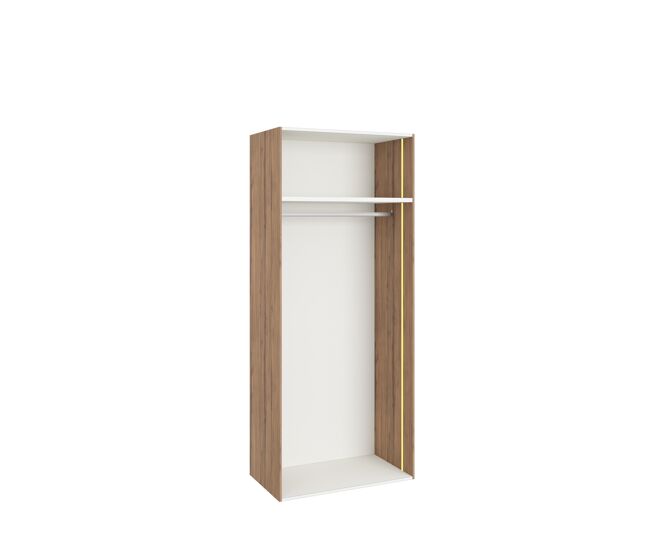 Armario nature vestidor con led 101cm nogal
