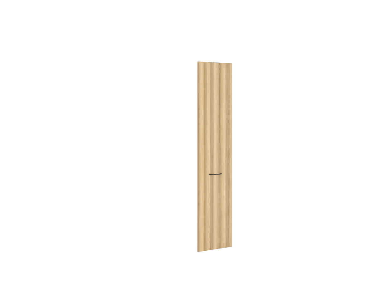 Puerta lisa nature derecha con tirador less 49,2cm rayado