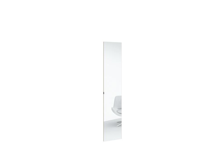 Puerta luna espejo nature con tirador uñero 49,2cm nogal