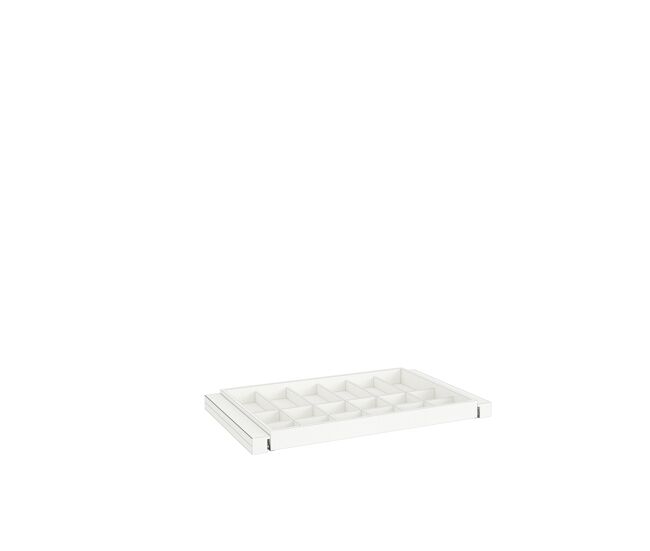 Bandeja nature extraíble 97cm con divisores efecto cuero