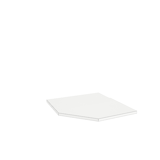Prateleira NATURE interior roupeiro de canto 89cm branco mate Prateleira NATURE interior roupeiro de canto 89cm branco mate