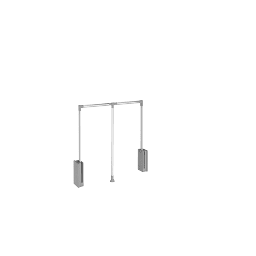 Varão suspenso NATURE regulável 83 a 115cm alumínio cinza