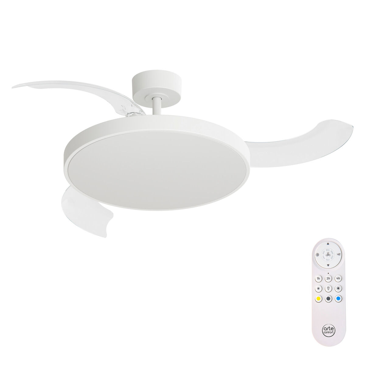 Ventilador de techo retráctil SHIRO M led 30w 107cm