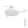 Ventoinha de teto retrátil SHIRO M LED 30W 107cm branco