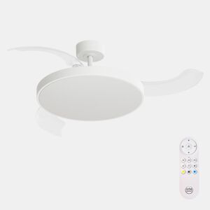 Ventoinha de teto retrátil SHIRO M LED 30W 107cm branco