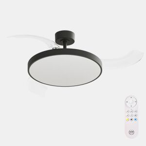 Ventoinha de teto retrátil SHIRO M LED 30W 107cm preto