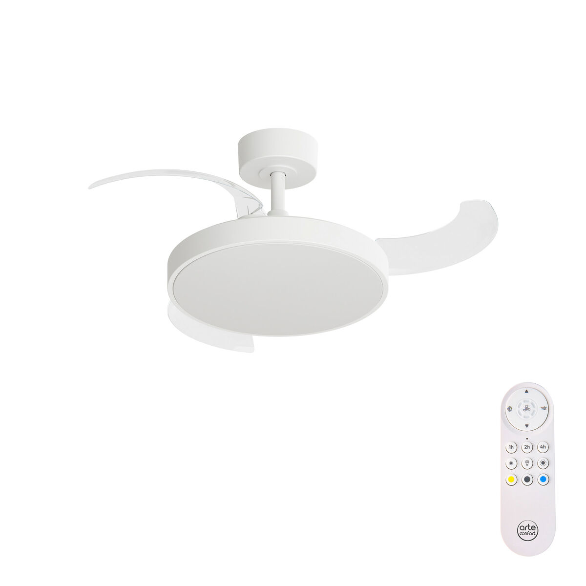 Ventilador de techo retráctil SHIRO S led 20w 91cm 