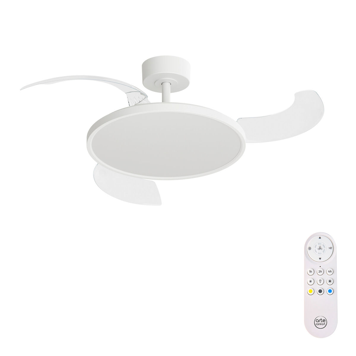 Ventilador de techo retráctil  NEXUS M led 30w 107cm diámetro