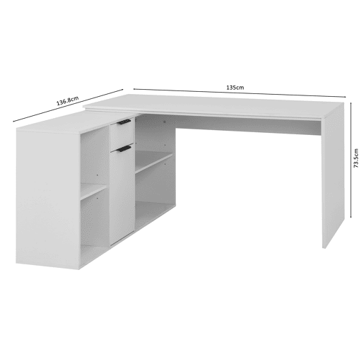 Secretária de canto WORKMAX cor branco Secretária de canto WORKMAX cor branco