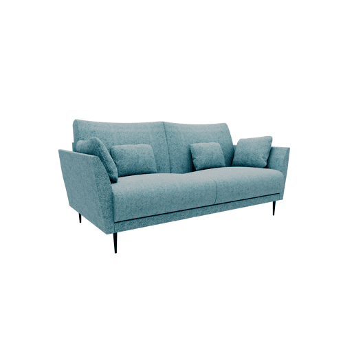 Sofá 3 lugares TORINO tecido 1 cor azul claro