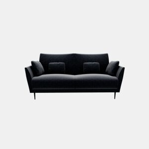 Sofá 3 lugares TORINO tecido 2 cor preto