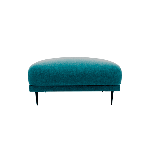 Puff TORINO em tecido 1 cor azul turquesa