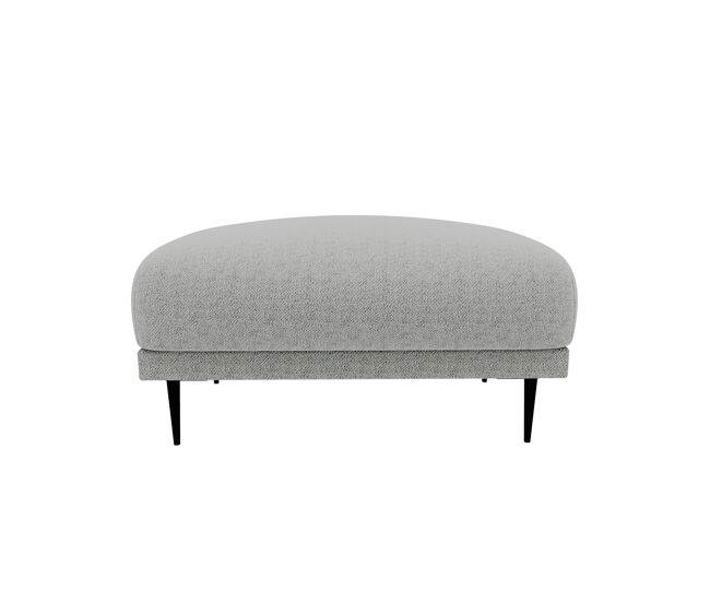 Puff torino tela 2 en color gris claro