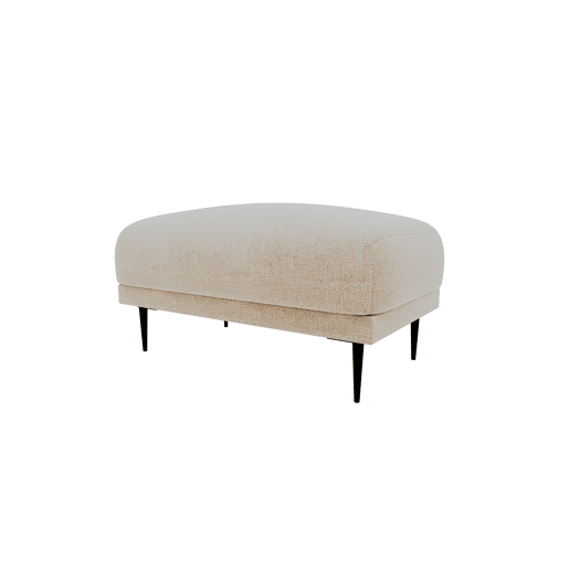 Puff TORINO em tecido 2 cor preto