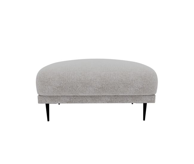 Puff torino tela 3 en color gris claro