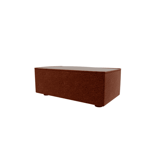 Puff LUGANO em tecido 1 cor terracota