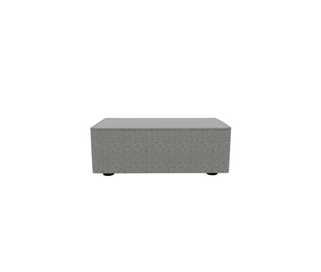 Puff lugano tela 2 en color gris claro