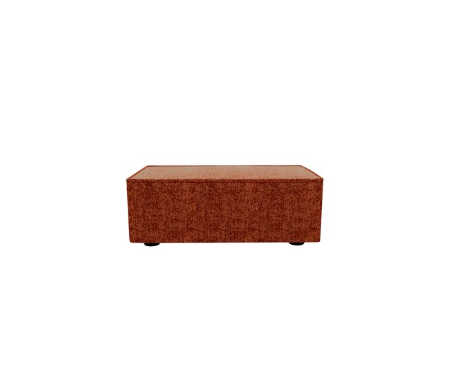 Puff lugano tela 3 en color terracota