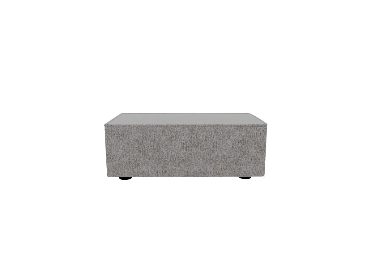 Puff lugano tela 3 en color gris claro