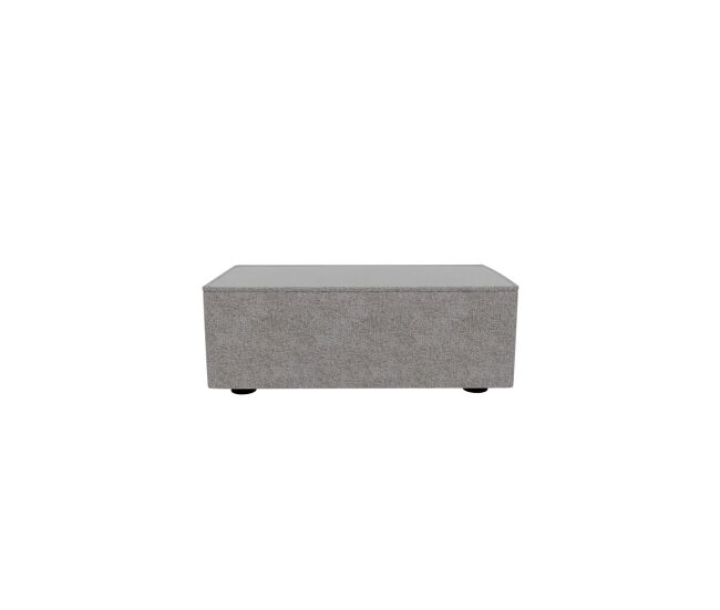 Puff lugano tela 3 en color gris claro
