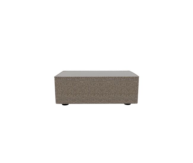 Puff lugano tela 3 en color gris