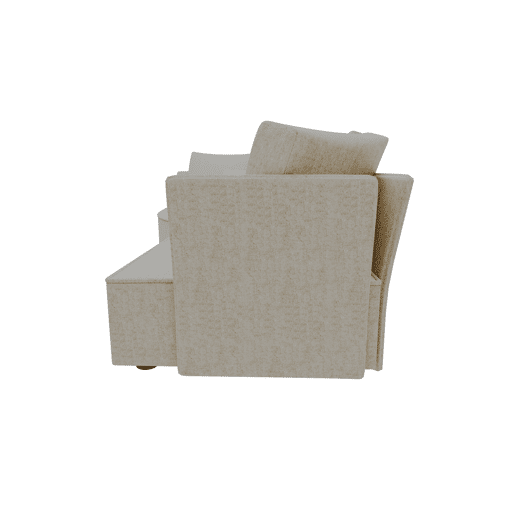 Chaise longue LUGANO direita 4 lugares tecido 1 cor bege
