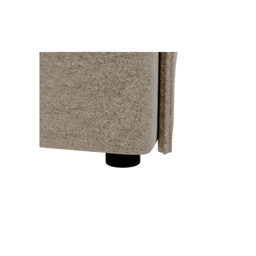 Chaise longue LUGANO direita 4 lugares tecido 1 cor vison