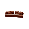 Chaise longue LUGANO direita 4 lugares tecido 1 cor terracota