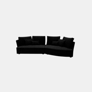 Chaise longue LUGANO direita 4 lugares tecido 1 cor antracite