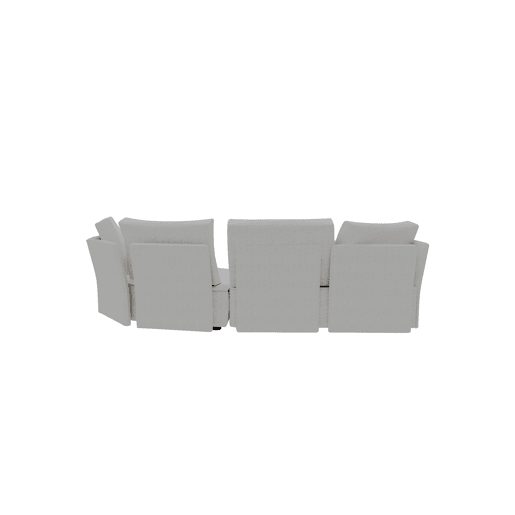 Chaise longue LUGANO direita 4 lugares tecido 2 cor branco