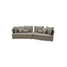 Chaise longue LUGANO direita 4 lugares tecido 2 cor bege