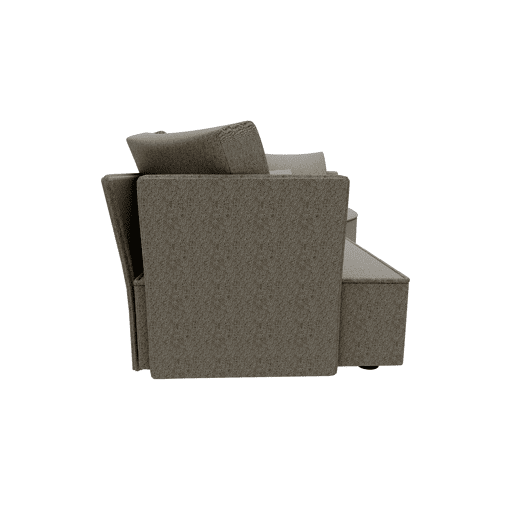 Chaise longue LUGANO direita 4 lugares tecido 2 cor bege