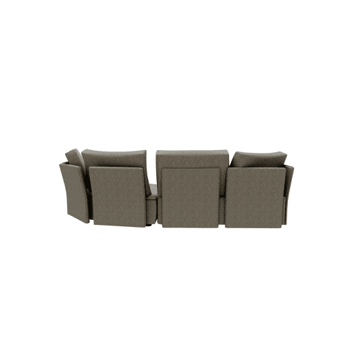 Chaise longue LUGANO direita 4 lugares tecido 2 cor bege