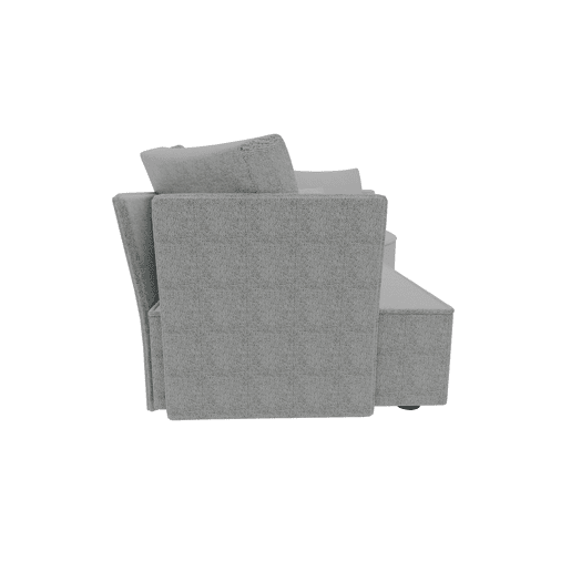 Chaise longue LUGANO direita 4 lugares tecido 2 cor vison