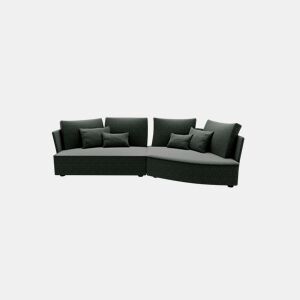 Chaise longue LUGANO direita 4 lugares tecido 2 cor verde