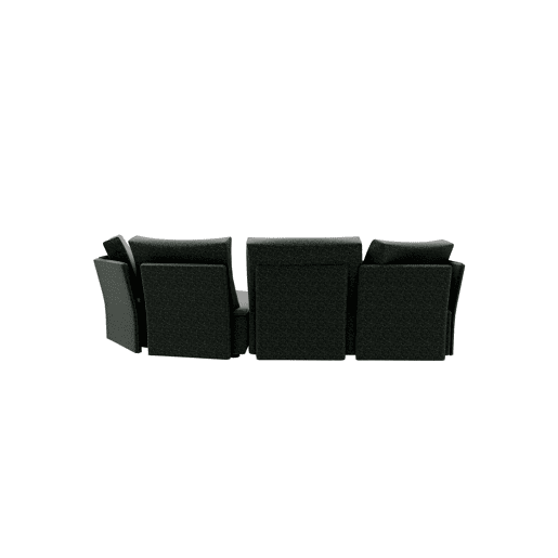 Chaise longue LUGANO direita 4 lugares tecido 2 cor verde