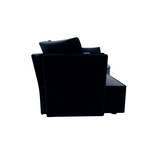 Chaise longue LUGANO direita 4 lugares tecido 2 cor azul