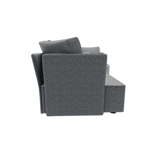 Chaise longue LUGANO direita 4 lugares tecido 2 cor cinza