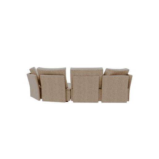 Chaise longue LUGANO direita 4 lugares tecido 3 cor bege
