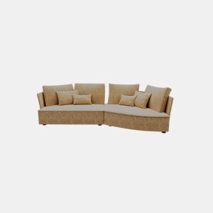 Chaise longue LUGANO direita 4 lugares tecido 3 cor vison
