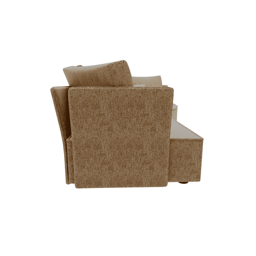 Chaise longue LUGANO direita 4 lugares tecido 3 cor vison