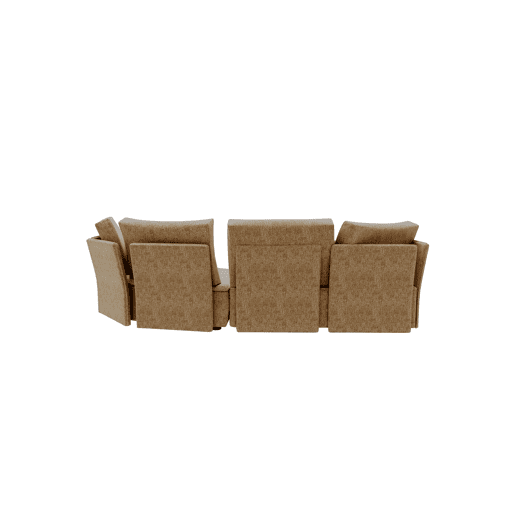 Chaise longue LUGANO direita 4 lugares tecido 3 cor vison